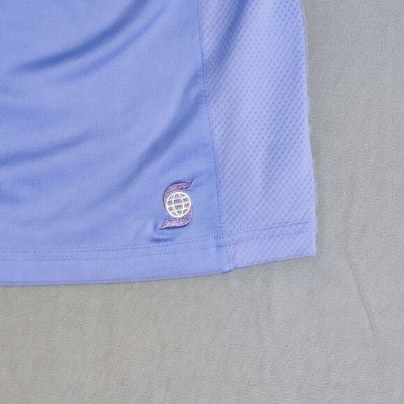 Adidas ClimaCool Active wear polo shirt women's  M light purple short sleeve - Picture 8 of 13